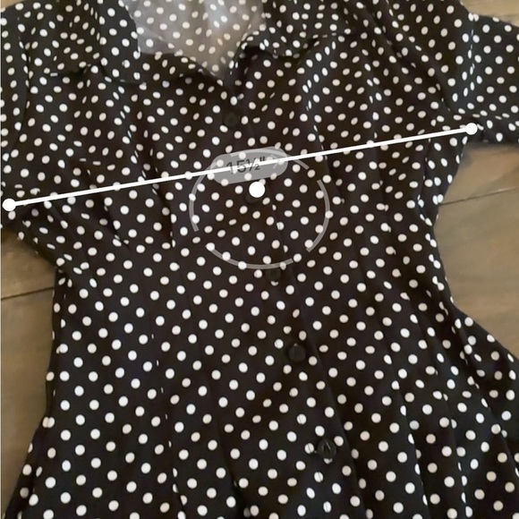 CBR Polka Dot Dress Long Sleeve Silky Cotton Blend Size Small - Picture 6 of 7